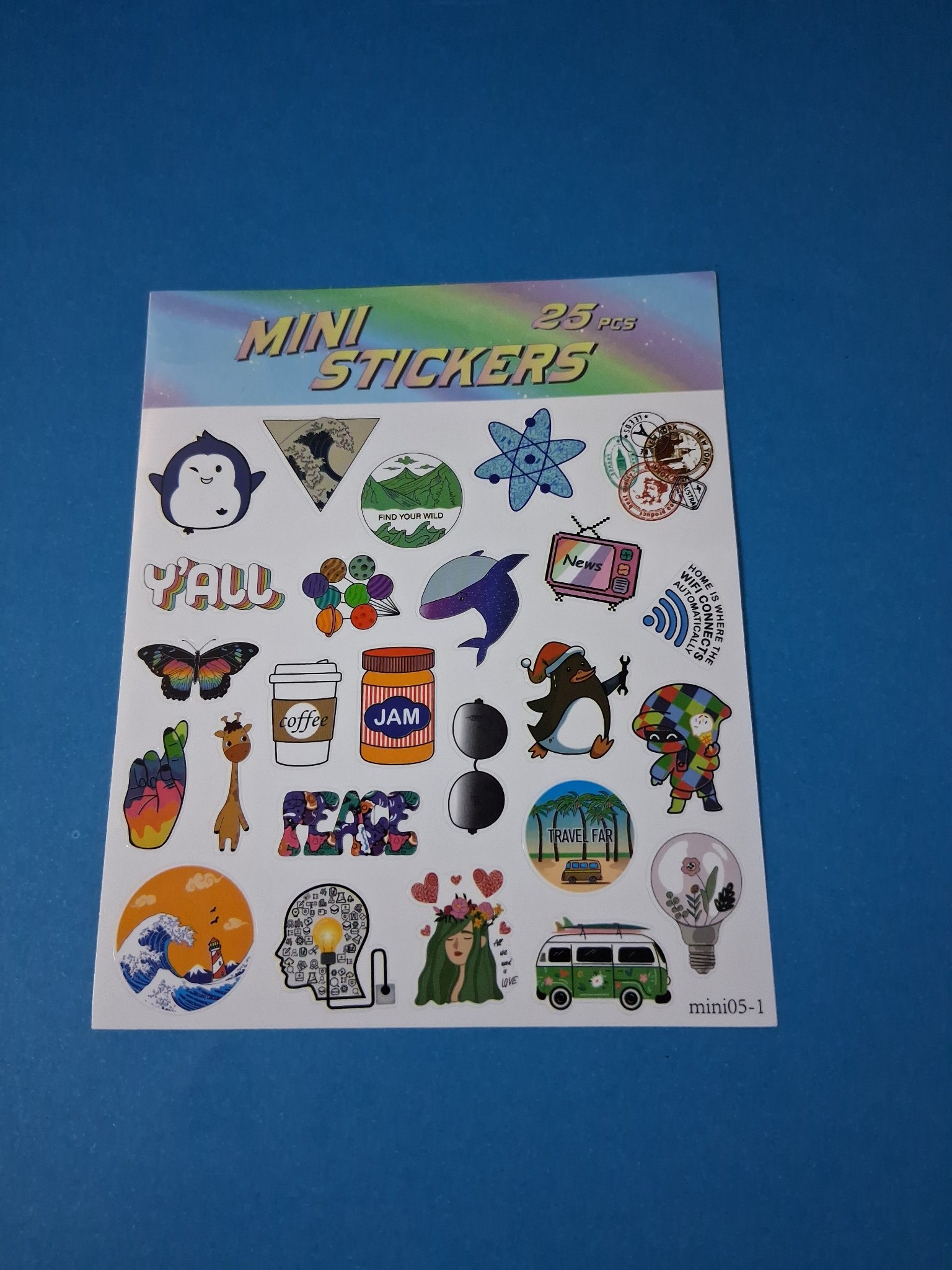 Sticker Pack — 44K Mini Stickers 25pcs (mini05-1 Quirky & Cool)